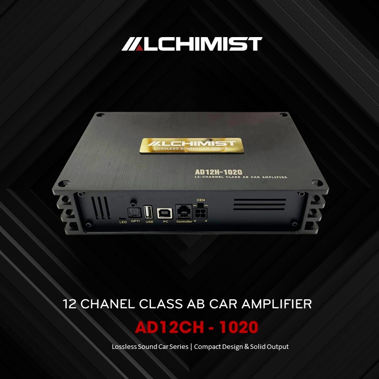 ALCHIMIST AD12H-1020 ALCHIMIST AD12H-1020 High-End 12 Channel DSP Class AB with Bluetooth 5.3 and Optical Ports